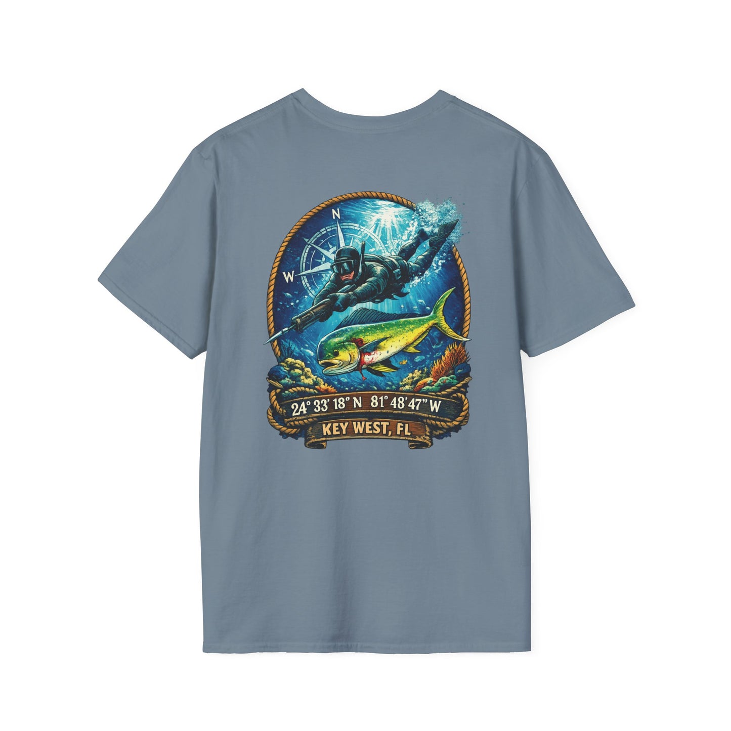 Spearfishing T-Shirt | Florida Spear Fisher Diver Design | key west Florida