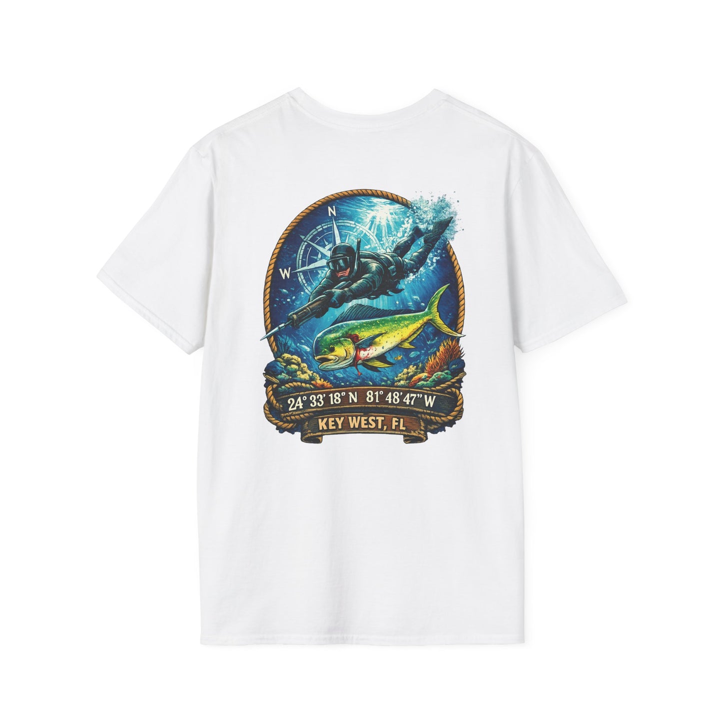 Spearfishing T-Shirt | Florida Spear Fisher Diver Design | key west Florida