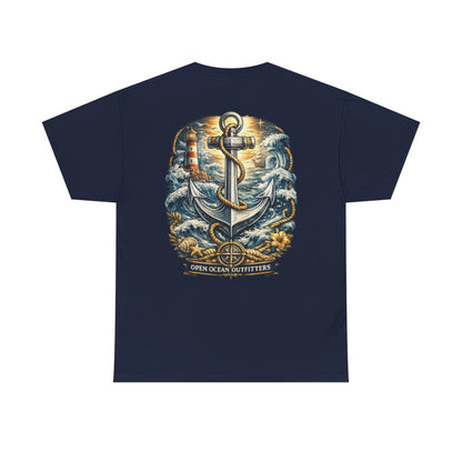 Nautical Anchor Lighthouse T-Shirt – Open Ocean Outfitters Coastal Graphic Tee