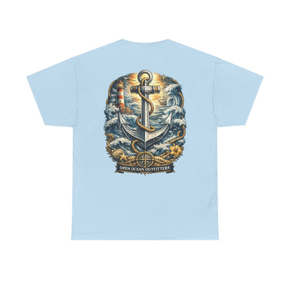 Nautical Anchor Lighthouse T-Shirt – Open Ocean Outfitters Coastal Graphic Tee