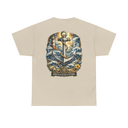 Nautical Anchor Lighthouse T-Shirt – Open Ocean Outfitters Coastal Graphic Tee
