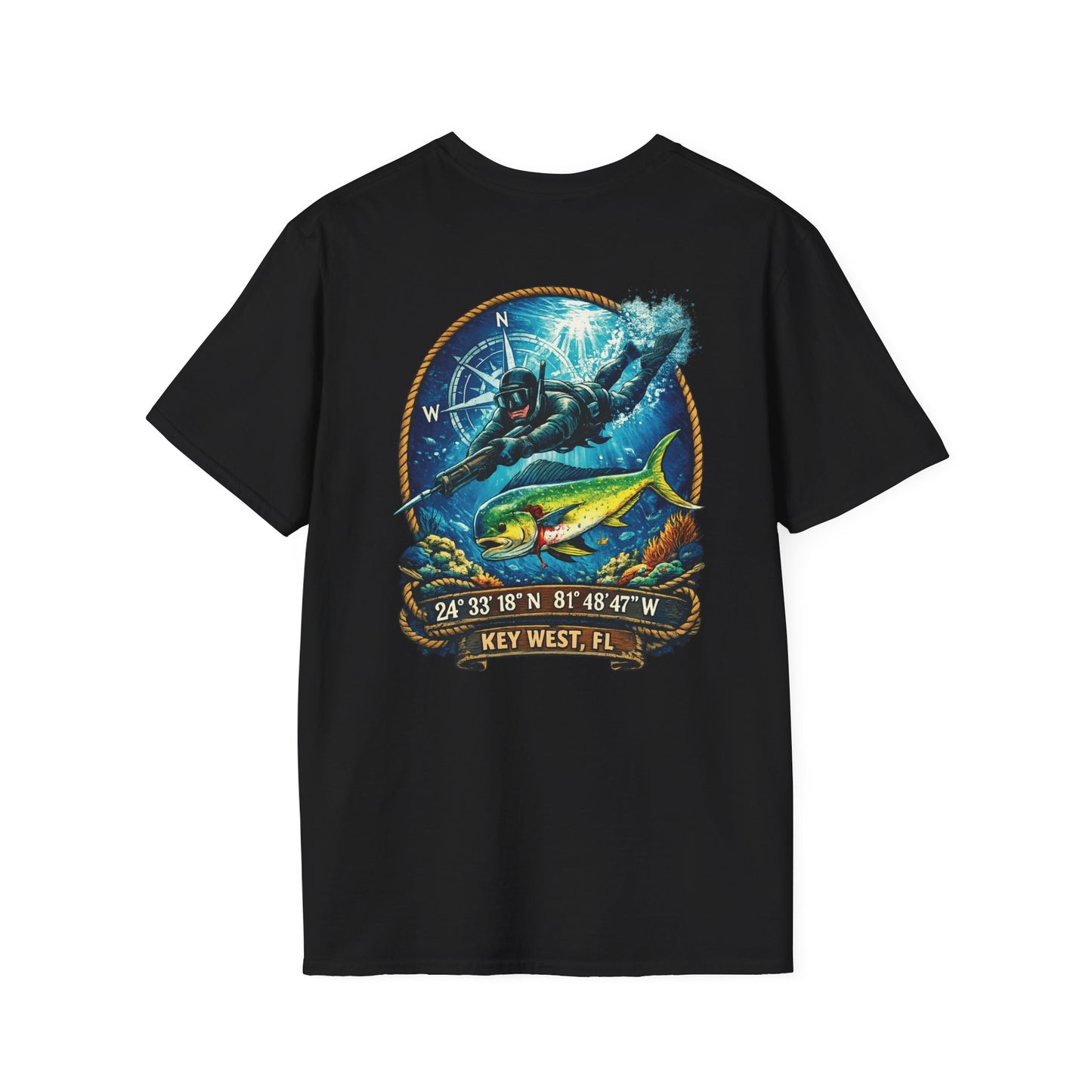 Spearfishing T-Shirt | Florida Spear Fisher Diver Design | key west Florida